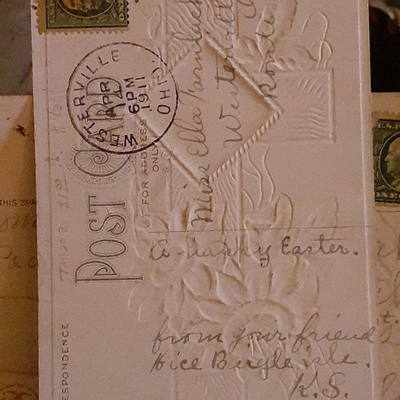 Three beautiful antique Easter cross postcards - Picture 7 of 8